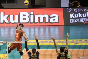 Surabaya Samator kalahkan Palembang Bank SumselBabel