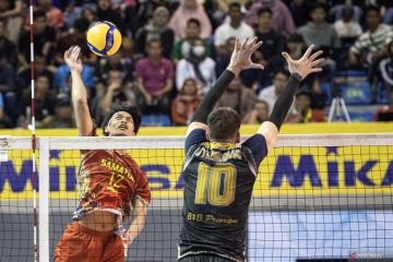 Surabaya Samator kalahkan Palembang Bank SumselBabel