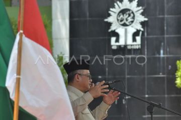 Mendikdasmen Abdul Mu'ti memberikan arahan di SMA 4 Muhammadiyah di Kota Bengkulu