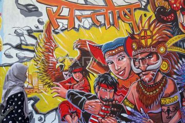 Mural keberagaman budaya di Depok