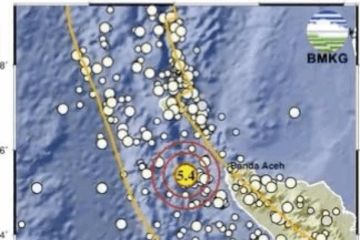 Gempa magnitudo 5,4 guncang Banda Aceh jelang shalat tarawih