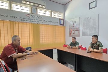 Kunjungan Kapendam XIV/Hasanuddin ke ANTARA Sulselbar