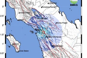 Gempa di Sibolga akibat aktivitas sesar besar Sumatera segmen Toru