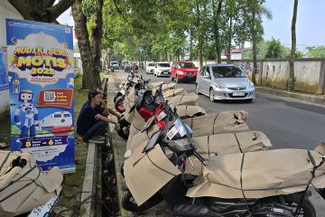 Ratusan sepeda motor pemudik tiba di wilayah KAI Daop 5 Purwokerto