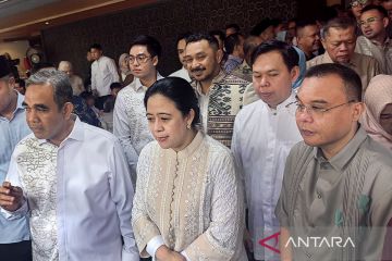 Pimpinan DPR hadiri open house Lebaran Ketua MPR