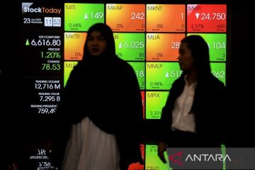 IHSG hari ini Kamis dibuka menguat 23,85 poin