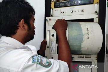Info gempa hari ini baru saja M 4,6 guncang Lubuk Basung-Agam Sumbar
