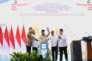 Proyek rantai industri sumber daya nikel dan baterai Indonesia gelar peletakan batu pertama