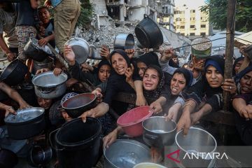 Ribuan orang di Istanbul berunjuk rasa kecam tindakan Israel di Gaza