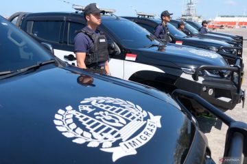 Upacara pengukuhan Satgas Patroli Imigrasi di Bali