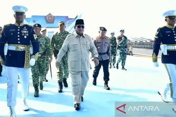 Presiden Prabowo tiba di Batujajar Bandung Barat untuk lantik Wakil Panglima TNI
