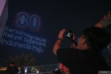 Atraksi drone memeriahkan HUT ke-80 Kemerdekaan RI