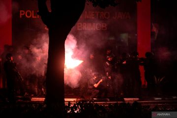 Aksi unjuk rasa di depan Mako Brimob Kwitang