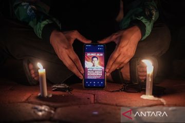 Aksi solidaritas pengendara ojek daring di Kendari