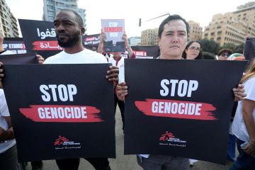 Aksi solidaritas untuk Gaza digelar di Beirut Lebanon