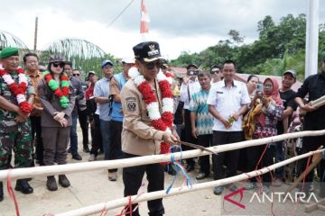 Bupati Murung Raya pimpin upacara adat di peresmian listrik masuk desa