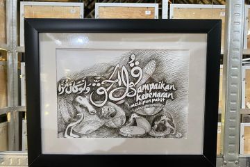 FOTO - Pameran tunggal kaligrafi di Gowa