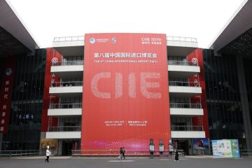 Menengok suasana jelang pembukaan ajang CIIE ke-8 di Shanghai, China