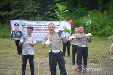 Ditlantas Polda Babel lepas rumpon terbuat dari 2.100 knalpot sitaan hingga tanam pohon