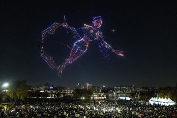 Menengok pertunjukan cahaya drone yang menakjubkan di Seoul