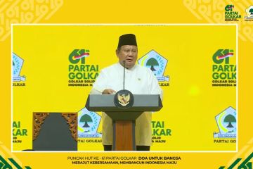 Prabowo apresiasi Golkar sebagai mitra strategis setahun terakhir