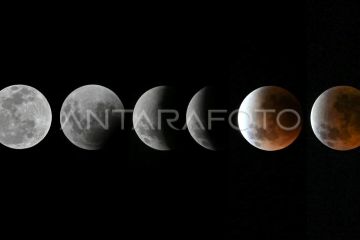 Gerhana bulan total di langit Lombok