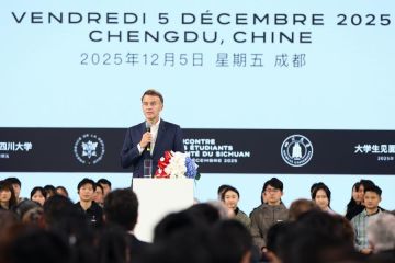 Macron tekankan kerja sama dalam pidato di Universitas Sichuan, China