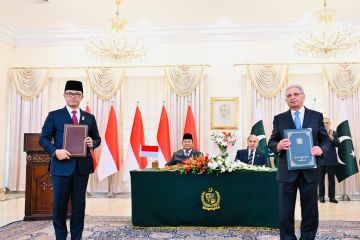 Indonesia-Pakistan tanda tangani 7 MoU, disaksikan Prabowo dan Sharif