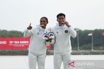 Pasangan Stevani-Subhi persembahkan emas kedua cabang kano untuk Indonesia