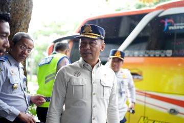 Kemenhub cek kelaikan 85 armada bus di "rest area" KM 45A Ciawi Bogor