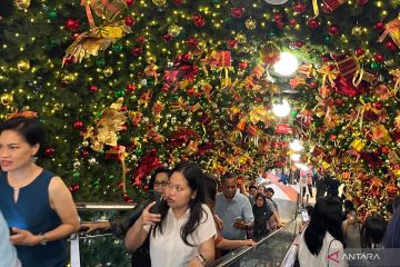 Dekorasi Natal jadi spot foto pengunjung mal selama libur akhir tahun