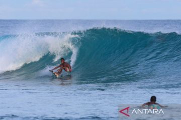 Selancar ombak di Manokwari