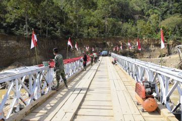 16 desa di Aceh Tengah kembali terakses usai jembatan bailey rampung