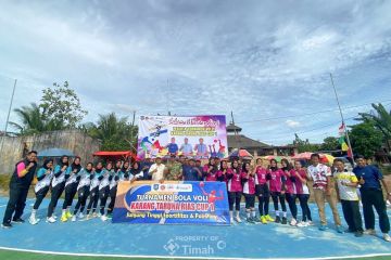 PT Timah dukung Turnamen Voli Antar Desa di Bangka Selatan