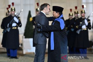 Prabowo kembali dijamu Macron di Istana Elysee Paris