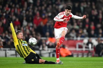 Arsenal catat sempurna di fase liga usai taklukkan Kairat 3-2