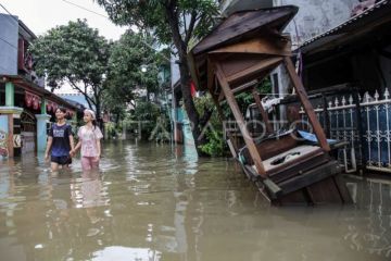 Banjir akibat hujan deras di Kabupaten Bekasi