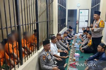 Buka puasa Polres Bangka Selatan bersama para tahanan
