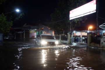 Banjir di Kota Bandarlampung akibat hujan deras