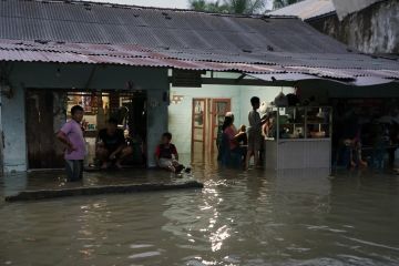 Banjir di Kota Bandarlampung akibat hujan deras