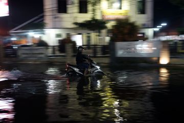 Banjir di Kota Bandarlampung akibat hujan deras