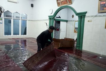 Banjir di Kota Bandarlampung akibat hujan deras