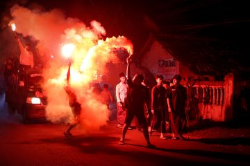 Pawai takbir keliling di Nganjuk