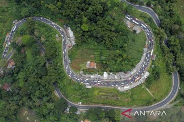 Arus balik Lebaran di Lingkar Gentong Tasikmalaya