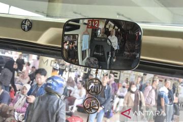 Arus balik Lebaran penumpang bus di Tasikmalaya