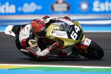 Mario Aji alami kecelakaan saat bersaing di Moto2 Spanyol 2026
