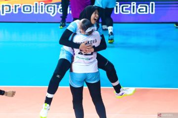 Jakarta Pertamina Enduro mengalahkan Jakarta Popsivo Polwan