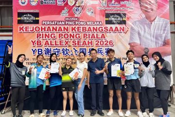 Indonesia raih emas di Kejuaraan Tenis Meja Internasional Malaka 2026