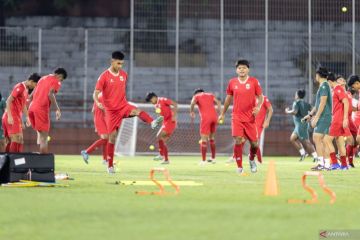 Latihan Timnas Indonesia U-17 jelang lawan Timor Leste