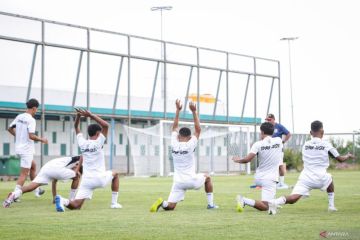 Latihan Timnas Timor Leste U-17 jelang lawan Indonesia